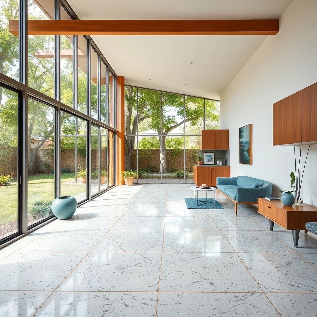 ชุบชีวิตบ้าน Eichler ยุคกลางศตวรรษด้วยพื้นหินขัดและงานดีไซน์สุดเนี้ยบจาก Geremia Design ใน มารินเคาน์ตี้